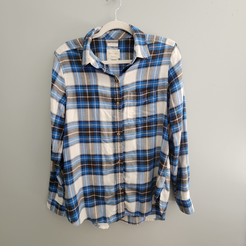American Eagle Ahh-mazingly Soft Plaid Button Shirt